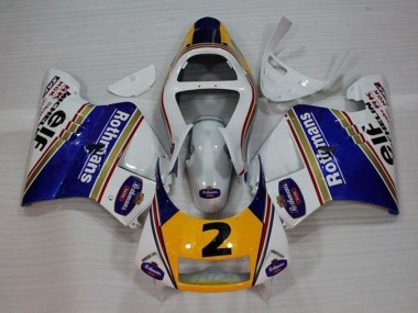 1994-1996 White Blue Yellow Honda NSR250 MC28 P4 Bike Fairing Kit for Sale