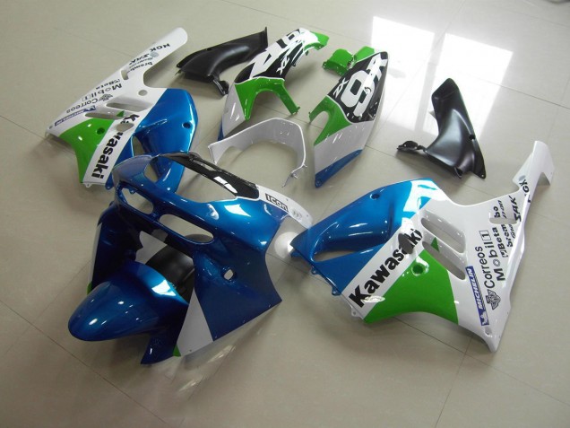 1994-1997 Light Blue White Kawasaki ZX9R Moto Fairings for Sale 1994-1997 Light Blue White Kawasaki ZX9R Moto Fairings for Sale