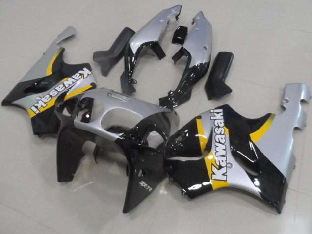 1996-2003 Silver and Black Kawasaki ZX7R Motorcylce Fairings for Sale 1996-2003 Silver and Black Kawasaki ZX7R Motorcylce Fairings for Sale