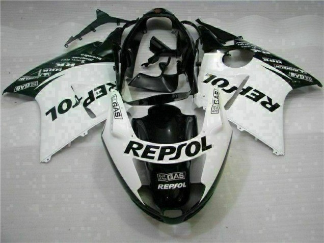 1996-2007 White Black Repsol Honda CBR1100XX Replacement Motorcycle Fairings for Sale 1996-2007 White Black Repsol Honda CBR1100XX Replacement Motorcycle Fairings for Sale