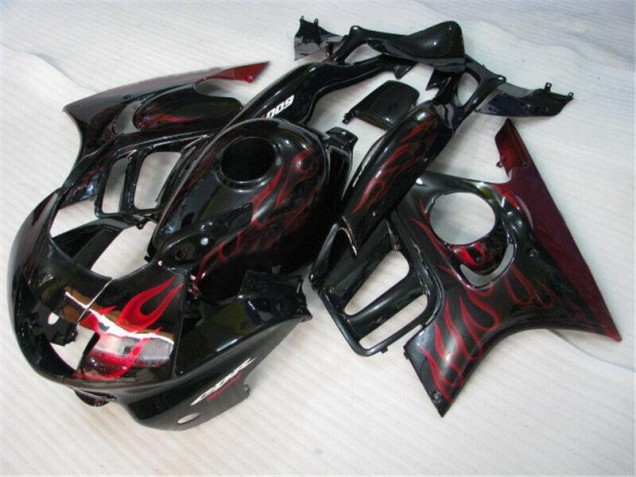 1995-1998 Black Red Flame Honda CBR600 F3 Bike Fairings for Sale 1995-1998 Black Red Flame Honda CBR600 F3 Bike Fairings for Sale