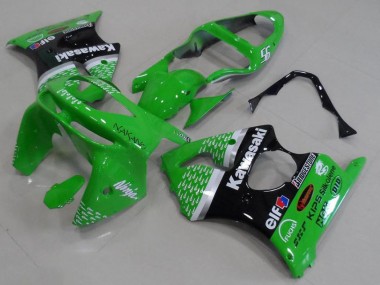 1998-1999 Green Black Kawasaki ZX6R Motorbike Fairing for Sale