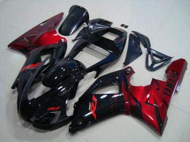 1998-1999 Black Red Yamaha YZF R1 Motorcylce Fairings for Sale
