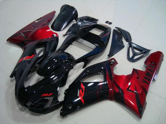 1998-1999 Black Red Yamaha YZF R1 Motorcylce Fairings for Sale 1998-1999 Black Red Yamaha YZF R1 Motorcylce Fairings for Sale