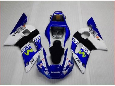 1998-2002 Blue Green White Yamaha YZF R6 Motorbike Fairing for Sale