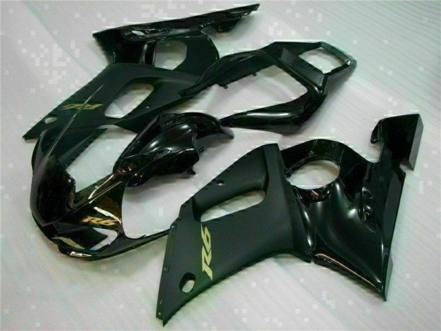 1998-2002 Black Yamaha YZF R6 Motorcycle Replacement Fairings for Sale