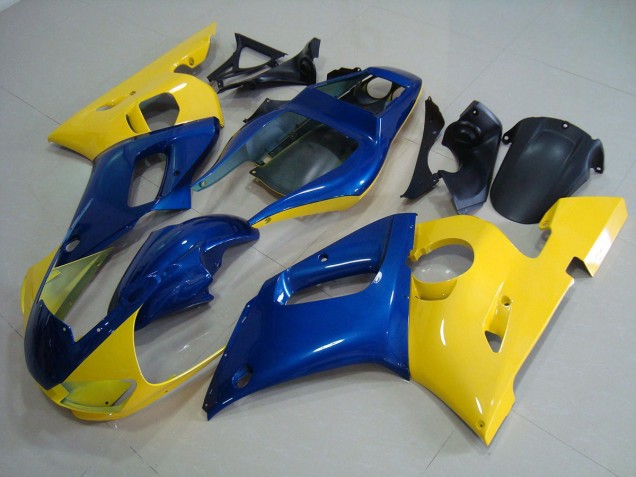1998-2002 Yellow Blue Yamaha YZF R6 Motorcycle Fairing Kit & Bodywork for Sale 1998-2002 Yellow Blue Yamaha YZF R6 Motorcycle Fairing Kit & Bodywork for Sale