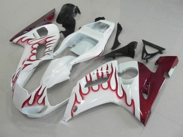 1998-2002 Red Flame Yamaha YZF R6 Motorcycle Fairing for Sale 1998-2002 Red Flame Yamaha YZF R6 Motorcycle Fairing for Sale