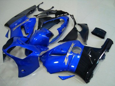 2000-2001 Blue Black Kawasaki ZX12R Bike Fairing Kit for Sale