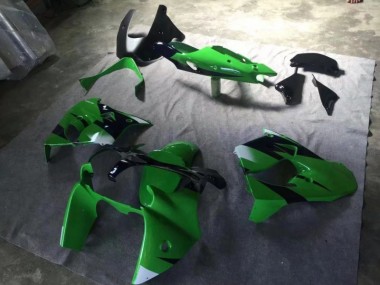 2000-2001 Green Matte Black Ink Blue Kawasaki ZX9R Motorcycle Replacement Fairings for Sale