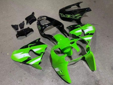 2000-2001 Green Glossy Black Kawasaki ZX9R Motorcylce Fairings for Sale