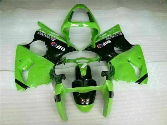 2000-2002 Green Black Kawasaki ZX6R Bike Fairings for Sale 2000-2002 Green Black Kawasaki ZX6R Bike Fairings for Sale