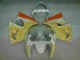 2000-2002 White Yellow Flame Kawasaki ZX6R Bike Fairings for Sale 2000-2002 White Yellow Flame Kawasaki ZX6R Bike Fairings for Sale