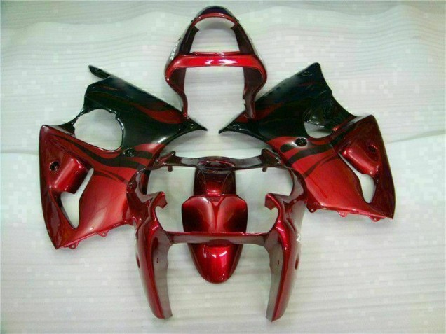 2000-2002 Red Black Kawasaki ZX6R Bike Fairing Kit for Sale 2000-2002 Red Black Kawasaki ZX6R Bike Fairing Kit for Sale