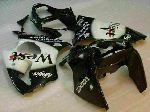 2000-2002 Black West Ninja Kawasaki ZX6R Motorcycle Fairings Kits for Sale 2000-2002 Black West Ninja Kawasaki ZX6R Motorcycle Fairings Kits for Sale