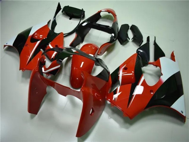 2000-2002 Red Black White Kawasaki ZX6R Bike Fairings for Sale 2000-2002 Red Black White Kawasaki ZX6R Bike Fairings for Sale