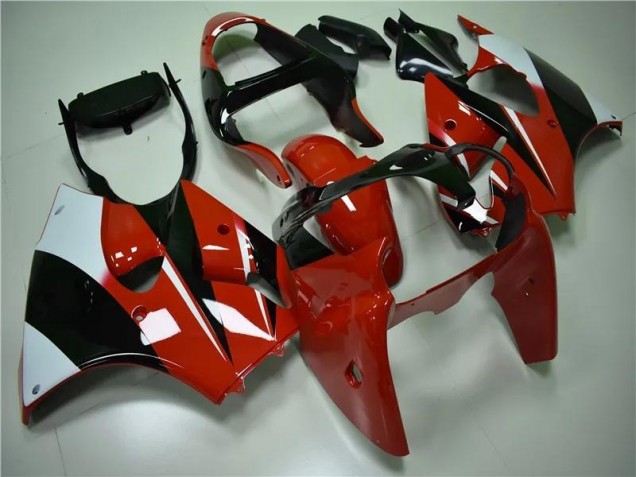 2000-2002 Red Black White Kawasaki ZX6R Bike Fairings for Sale 2000-2002 Red Black White Kawasaki ZX6R Bike Fairings for Sale