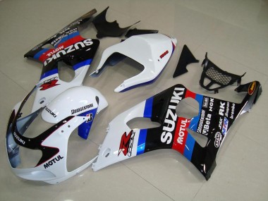 2000-2002 Black White Blue Suzuki GSXR 1000 Moto Fairings for Sale