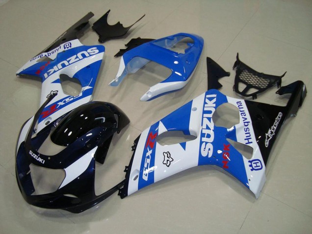 2000-2002 Blakc Blue White Suzuki GSXR 1000 Motorcycle Replacement Fairings for Sale