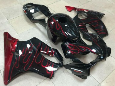 2001-2003 Red Flame Honda CBR600 F4i Motorcycle Fairings Kit for Sale