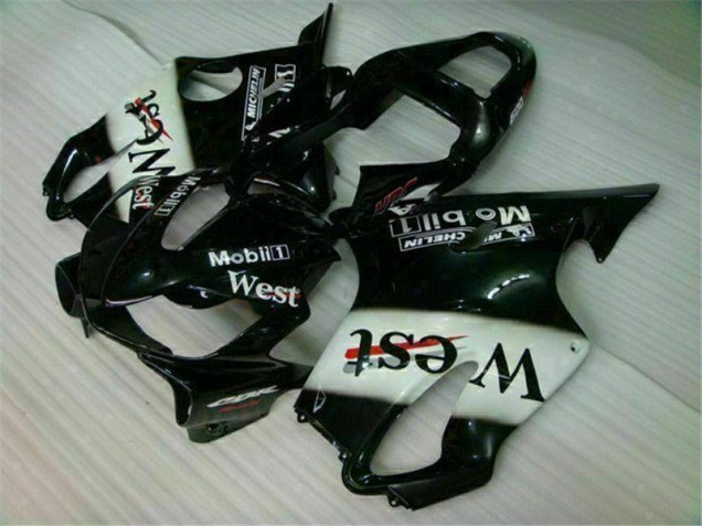 2001-2003 White Black West Honda CBR600 F4i Bike Fairings for Sale 2001-2003 White Black West Honda CBR600 F4i Bike Fairings for Sale