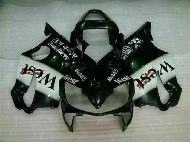 2001-2003 White Black West Honda CBR600 F4i Bike Fairings for Sale 2001-2003 White Black West Honda CBR600 F4i Bike Fairings for Sale