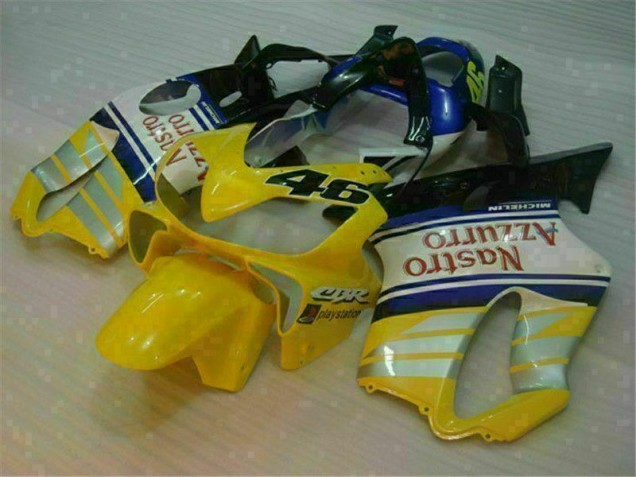 2001-2003 Yellow Silver Nastro Azzurro Honda CBR600 F4i Motorcylce Fairings for Sale 2001-2003 Yellow Silver Nastro Azzurro Honda CBR600 F4i Motorcylce Fairings for Sale