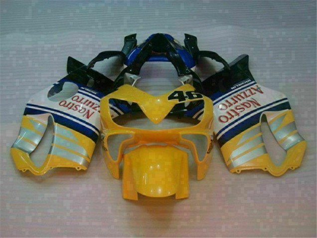2001-2003 Yellow Silver Nastro Azzurro Honda CBR600 F4i Motorcylce Fairings for Sale 2001-2003 Yellow Silver Nastro Azzurro Honda CBR600 F4i Motorcylce Fairings for Sale