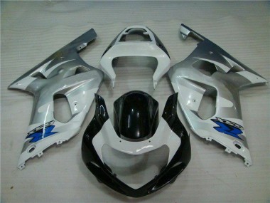 2001-2003 Silver Black Suzuki GSXR 600/750 Motorbike Fairing Kits for Sale