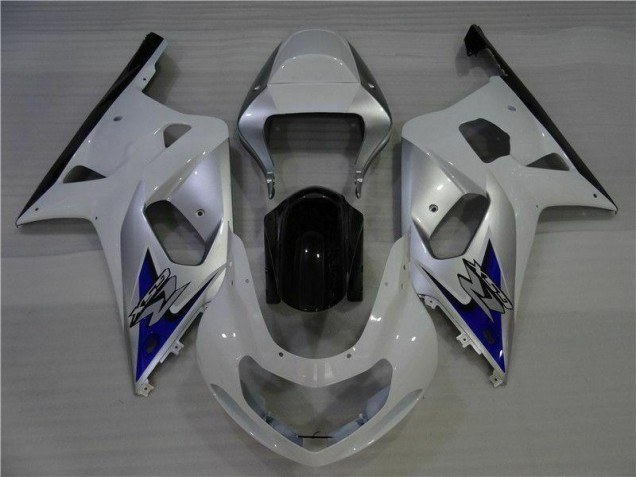 2001-2003 White Silver Suzuki GSXR 600/750 Bike Fairings for Sale