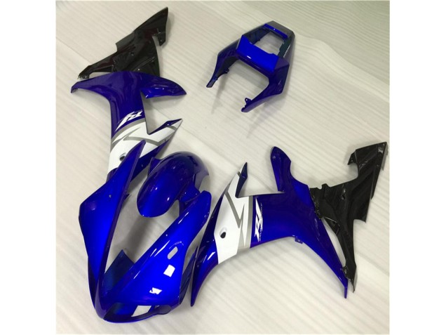2002-2003 Blue White Yamaha YZF R1 Motorcycle Fairing Kits for Sale