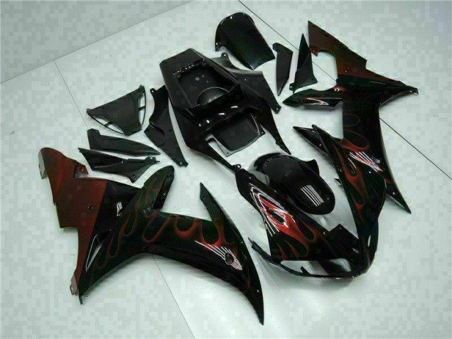 2002-2003 Black Yamaha YZF R1 Motorcyle Fairings for Sale 2002-2003 Black Yamaha YZF R1 Motorcyle Fairings for Sale