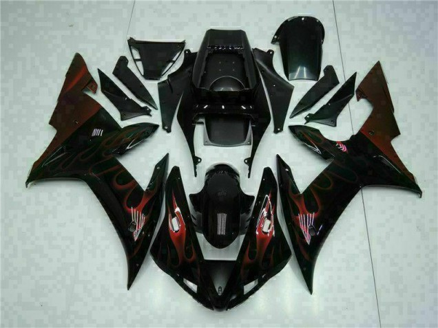 2002-2003 Black Yamaha YZF R1 Motorcyle Fairings for Sale 2002-2003 Black Yamaha YZF R1 Motorcyle Fairings for Sale