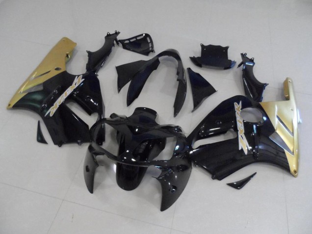 2002-2006 Black and Gold Kawasaki ZX12R Motorcycle Replacement Fairings for Sale 2002-2006 Black and Gold Kawasaki ZX12R Motorcycle Replacement Fairings for Sale