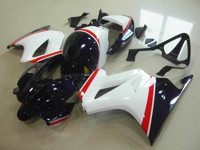 2002-2013 White Dark Blue Honda VFR800 Motorbike Fairing for Sale 2002-2013 White Dark Blue Honda VFR800 Motorbike Fairing for Sale