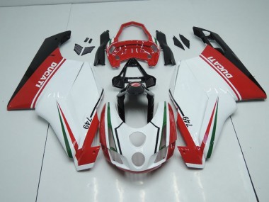 2003-2004 White Red with Tail Open Ducati 749 999 Motor Bike Fairings for Sale