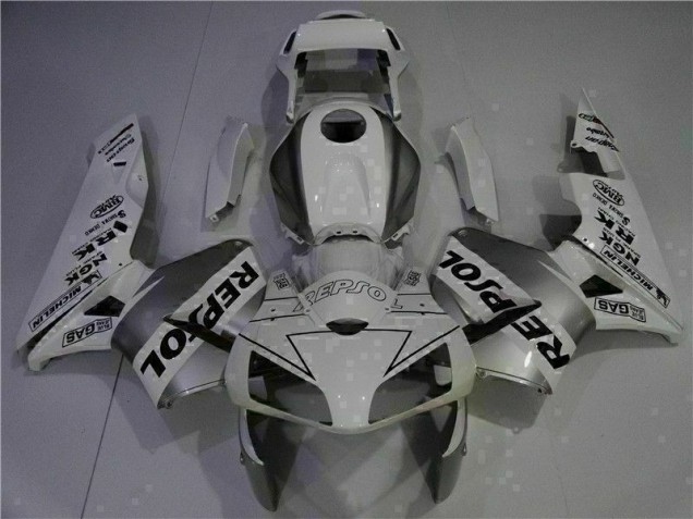 2003-2004 White Repsol Honda CBR600RR Motorcycle Replacement Fairings for Sale 2003-2004 White Repsol Honda CBR600RR Motorcycle Replacement Fairings for Sale