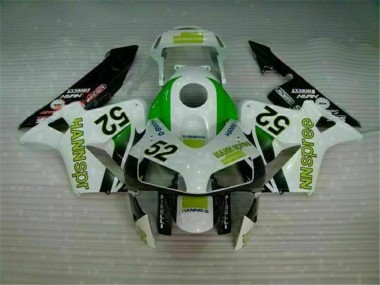 2003-2004 Green White Black Honda CBR600RR Bike Fairing Kit for Sale