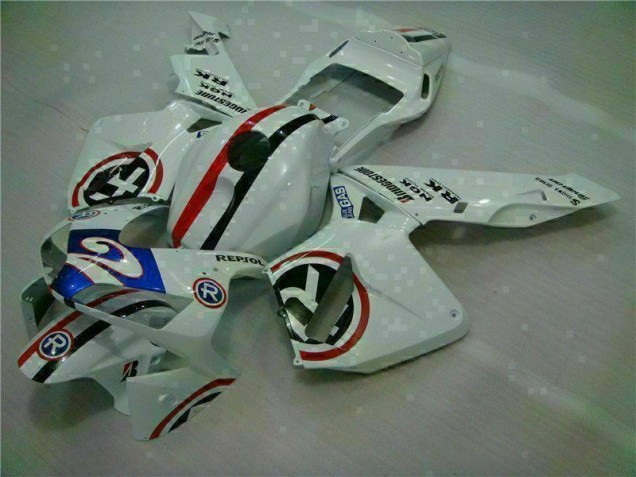 2003-2004 White Blue R 2 Honda CBR600RR Motorcycle Fairings for Sale 2003-2004 White Blue R 2 Honda CBR600RR Motorcycle Fairings for Sale