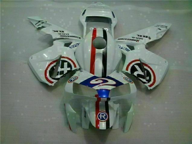 2003-2004 White Blue R 2 Honda CBR600RR Motorcycle Fairings for Sale 2003-2004 White Blue R 2 Honda CBR600RR Motorcycle Fairings for Sale