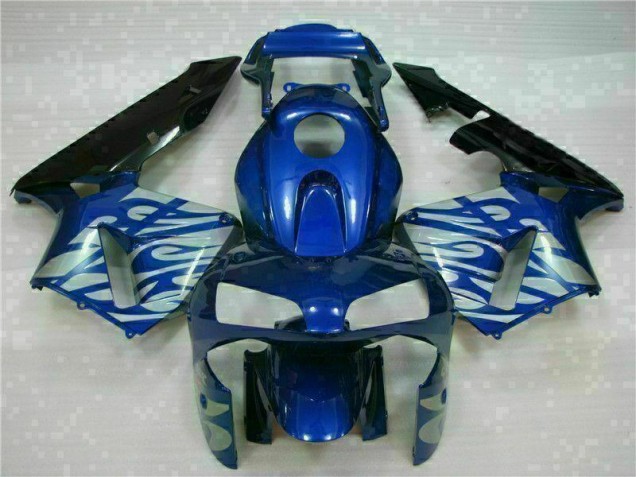 2003-2004 Blue with Silver Flame Honda CBR600RR Motorbike Fairing for Sale 2003-2004 Blue with Silver Flame Honda CBR600RR Motorbike Fairing for Sale