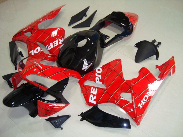 2003-2004 Black Spider Man Repsol Honda CBR600RR Motorcycle Fairing Kits for Sale 2003-2004 Black Spider Man Repsol Honda CBR600RR Motorcycle Fairing Kits for Sale