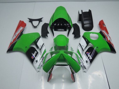 2003-2004 Green Motocard Kawasaki ZX6R Motorbike Fairings for Sale