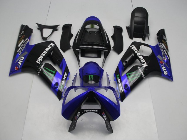 2003-2004 Blue Monster Kawasaki ZX6R Motorbike Fairing for Sale