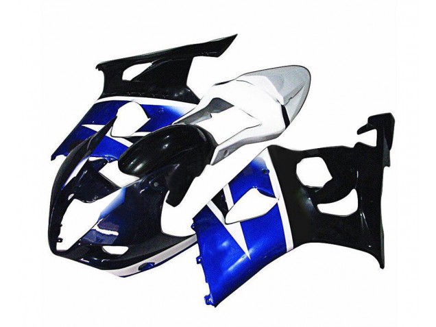 2003-2004 Blue White Suzuki GSXR 1000 Motorcycle Replacement Fairings for Sale 2003-2004 Blue White Suzuki GSXR 1000 Motorcycle Replacement Fairings for Sale