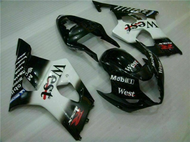 2003-2004 White Black Suzuki GSXR 1000 Motorbike Fairing for Sale 2003-2004 White Black Suzuki GSXR 1000 Motorbike Fairing for Sale