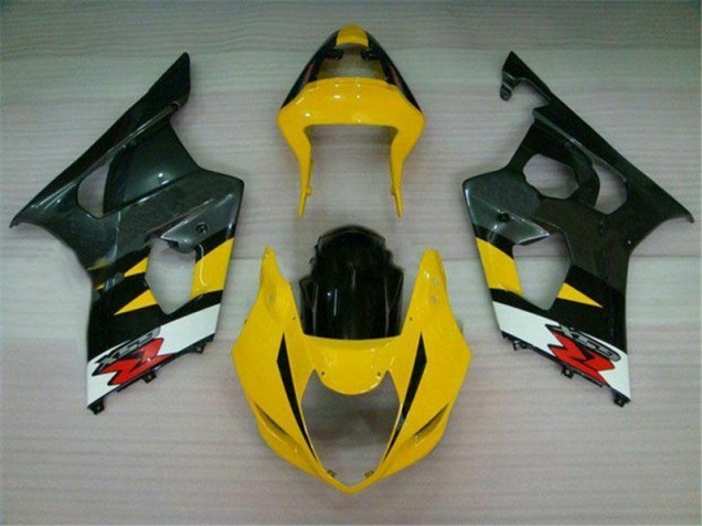 2003-2004 Yellow Black Suzuki GSXR 1000 Motorcycle Fairings Kit for Sale