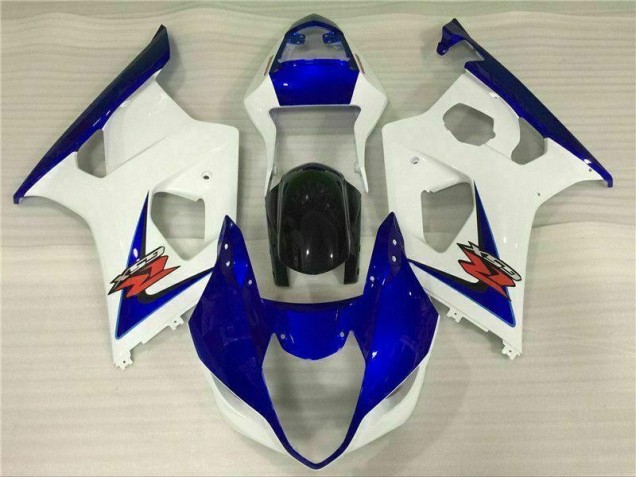 2003-2004 White Blue Suzuki GSXR 1000 Bike Fairings for Sale 2003-2004 White Blue Suzuki GSXR 1000 Bike Fairings for Sale