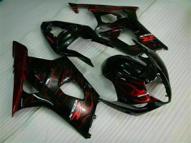 2003-2004 Red Flame Suzuki GSXR 1000 Bike Fairing Kit for Sale 2003-2004 Red Flame Suzuki GSXR 1000 Bike Fairing Kit for Sale