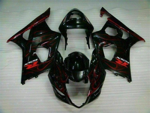 2003-2004 Red Flame Suzuki GSXR 1000 Bike Fairing Kit for Sale 2003-2004 Red Flame Suzuki GSXR 1000 Bike Fairing Kit for Sale